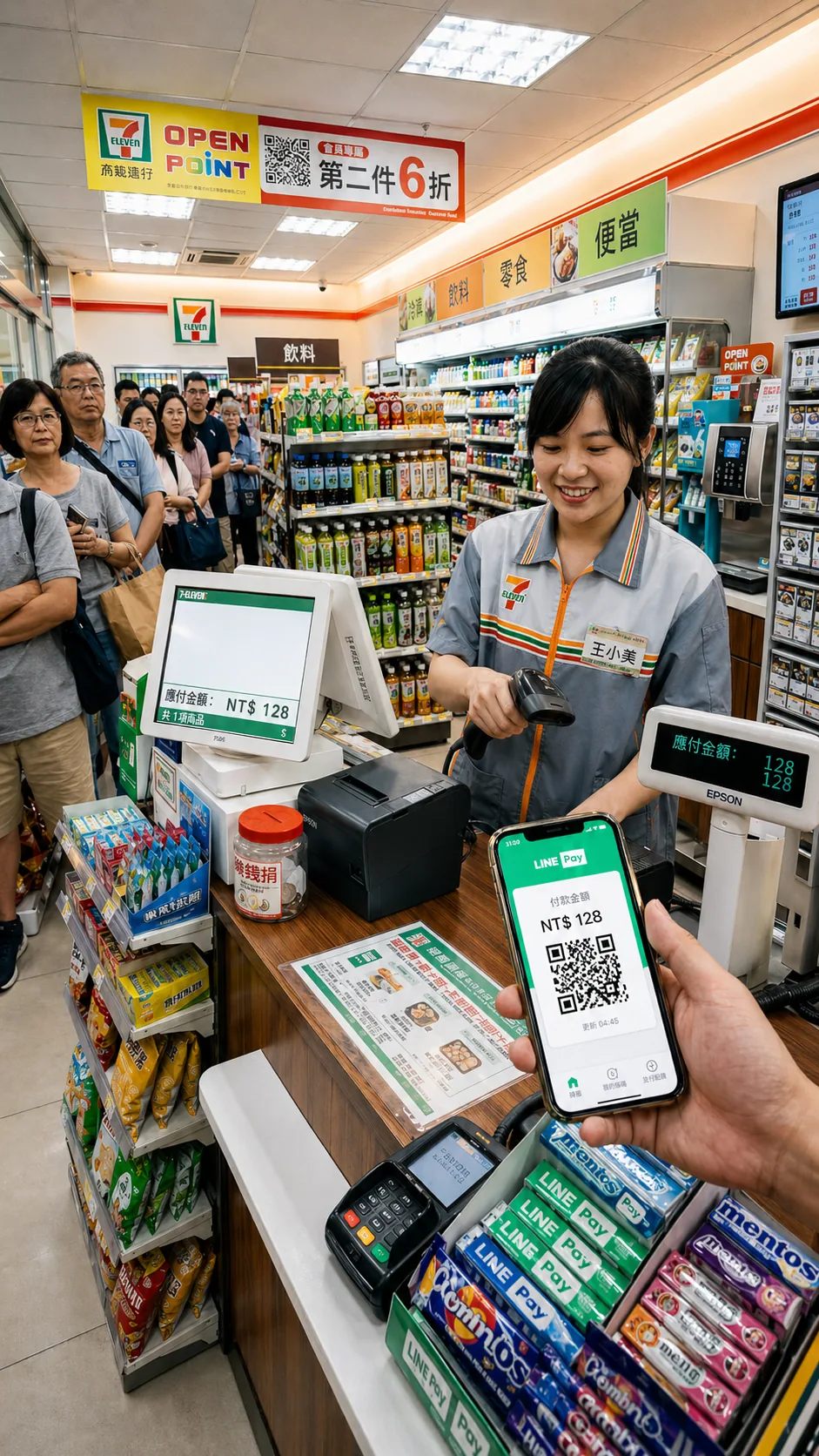 Convenience checkout (mobile) scene image