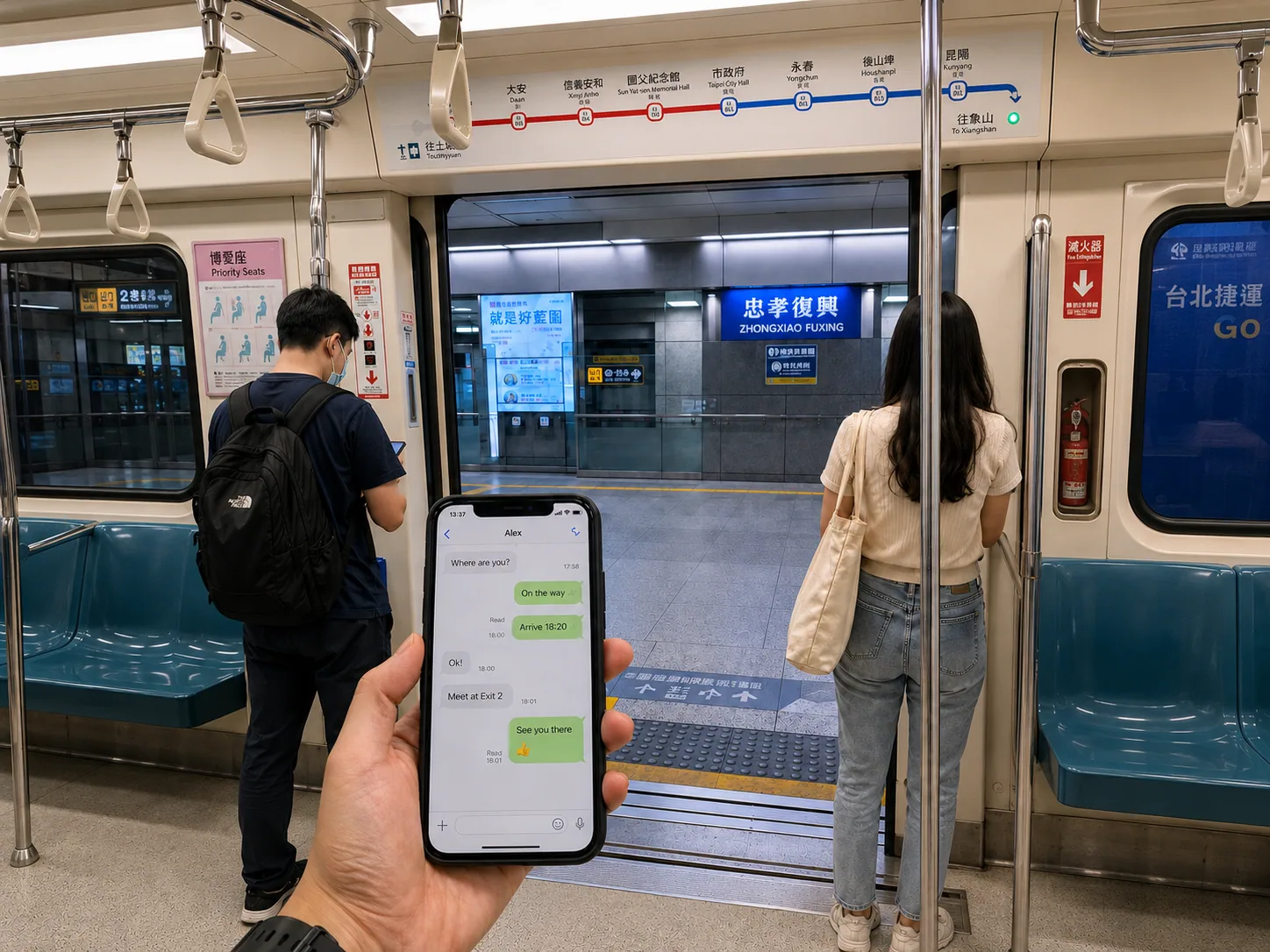 Metro ride scene image