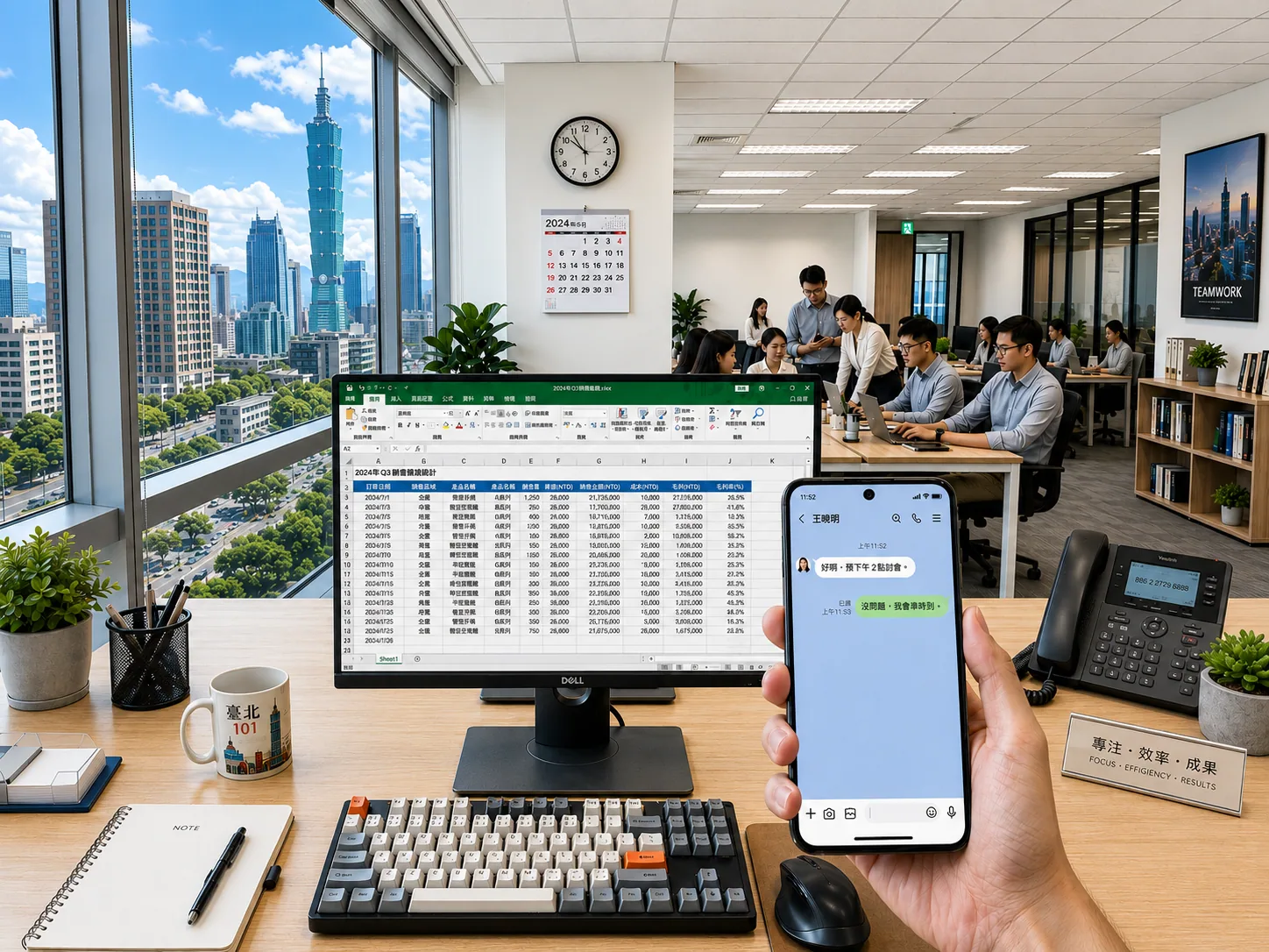 Office desk scene image