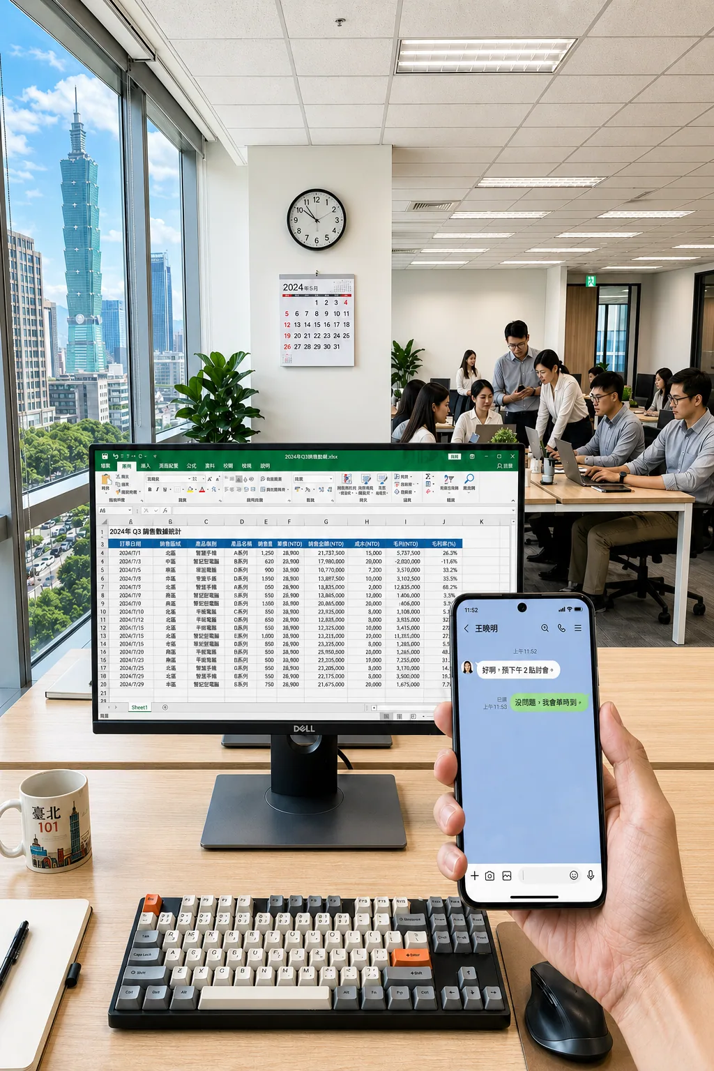 Office desk (mobile) scene image